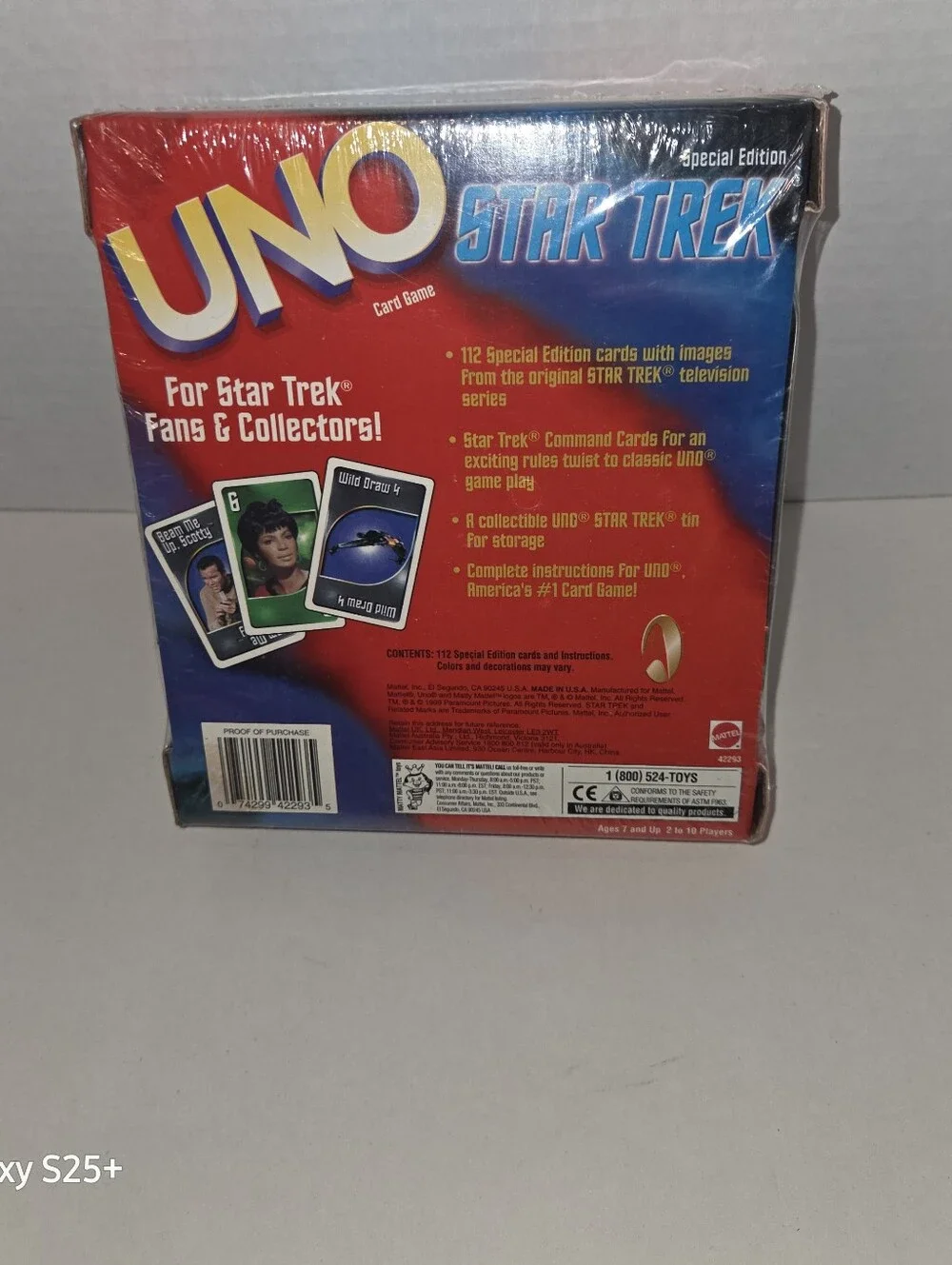 Star Trek Original Series Special Edition Uno Card Game in Tin 1999 NEW SEALED!